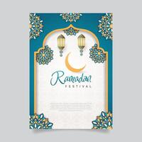 invito modello per islamico Ramadan celebrazione. - vettore. vettore