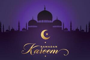 elegante lusso Ramadan, eid mubarak decorativo vacanza carta vettore