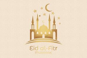 eid al-fitr, Ramadhan decorativo saluto carta vettore