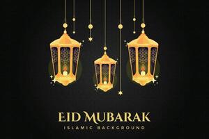 eid al-fitr, Ramadhan decorativo saluto carta vettore