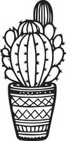 kawaii cactus colorazione pagina, deserto cactus colorazione pagina, semplice cactus colorazione pagina, pianta semplice cactus colorazione pagina stampabile succulento colorazione pagina, deserto cactus colorazione pagina vettore