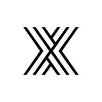 X moderno lettera linea arte unico creativo moda monogramma capi di abbigliamento logo design vettore