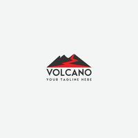 vulcano montagna logo vettore