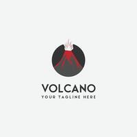 vulcano montagna logo vettore