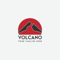 vulcano montagna logo vettore