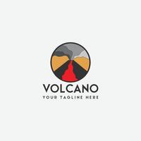 vulcano montagna logo vettore