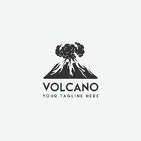 vulcano montagna logo vettore