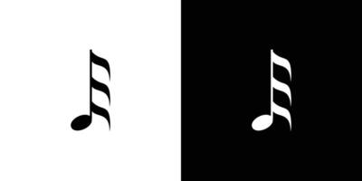 moderno e elegante e iniziali musica logo design vettore