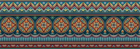 vettore astratto decorativo etnico ornamentale illustrazione. colorato banda sfondo