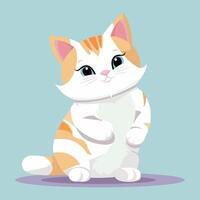 gatto cartone animato carattere. piatto vettore illustrazione.