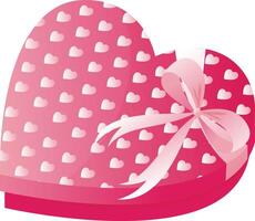 cuore sagomato regalo scatola con arco, San Valentino giorno gratuito vettore
