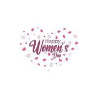 contento internazionale Da donna giorni logo design marchio di parole tipografia icona elemento vettore