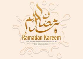 elegante Ramadan kareem decorativo Festival carta islamico Ramadan celebrazione sfondo vettore