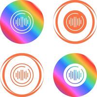 Audio spettro cerchio vettore icona