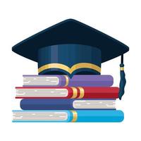 rappresentazione dei libri di laurea vettore