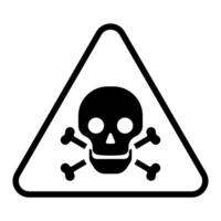 tossico icona vettore. radioattivo rifiuto illustrazione cartello. veleno simbolo. vettore