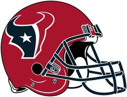 il rosso casco di il houston texani americano calcio squadra vettore