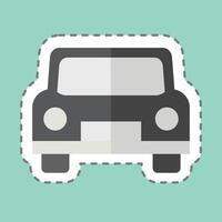 etichetta linea tagliare taxi. relazionato per tempo libero e viaggio simbolo. semplice design illustrazione. vettore