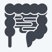 icona intestino. relazionato per umano organo simbolo. glifo stile. semplice design modificabile. semplice illustrazione vettore