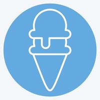 icona ghiaccio crema 4. relazionato per latte e bevanda simbolo. blu occhi stile. semplice design modificabile. semplice illustrazione vettore