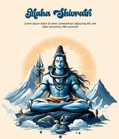 signore shiva vettore illustrazione