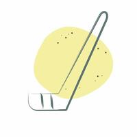 icona hockey bastone. relazionato per hockey gli sport simbolo. colore individuare stile. semplice design modificabile vettore