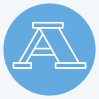 icona font. relazionato per inviare ufficio simbolo. blu occhi stile. semplice design modificabile. semplice illustrazione vettore