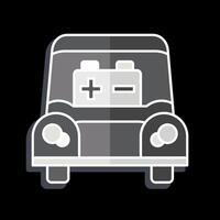 icona batteria. relazionato per box auto simbolo. lucido stile. semplice design modificabile. semplice illustrazione vettore