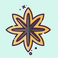 icona stella anice. relazionato per Spezia simbolo. mbe stile. semplice design modificabile. semplice illustrazione vettore