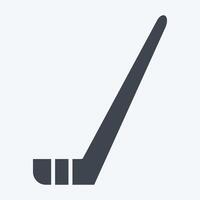icona hockey bastone. relazionato per hockey gli sport simbolo. glifo stile. semplice design modificabile vettore