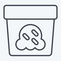 icona ghiaccio crema 2. relazionato per latte e bevanda simbolo. linea stile. semplice design modificabile. semplice illustrazione vettore
