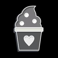 icona congelato Yogurt. relazionato per latte e bevanda simbolo. lucido stile. semplice design modificabile. semplice illustrazione vettore