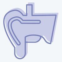 icona orecchio. relazionato per umano organo simbolo. Due tono stile. semplice design modificabile. semplice illustrazione vettore
