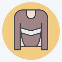 icona hockey maglia. relazionato per hockey gli sport simbolo. colore compagno stile. semplice design modificabile vettore