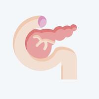icona pancreas. relazionato per umano organo simbolo. piatto stile. semplice design modificabile. semplice illustrazione vettore