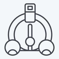 icona carburante misura. relazionato per box auto simbolo. linea stile. semplice design modificabile. semplice illustrazione vettore