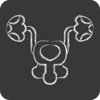 icona Vescica urinaria. relazionato per umano organo simbolo. gesso stile. semplice design modificabile. semplice illustrazione vettore