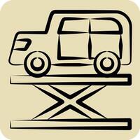 icona auto Jack. relazionato per box auto simbolo. mano disegnato stile. semplice design modificabile. semplice illustrazione vettore