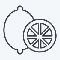 icona Limone. relazionato per Spezia simbolo. linea stile. semplice design modificabile. semplice illustrazione vettore