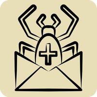 icona spam. relazionato per inviare ufficio simbolo. mano disegnato stile. semplice design modificabile. semplice illustrazione vettore