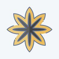 icona stella anice. relazionato per Spezia simbolo. scarabocchio stile. semplice design modificabile. semplice illustrazione vettore