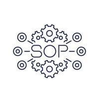 sop, standard operativo procedura linea icona vettore