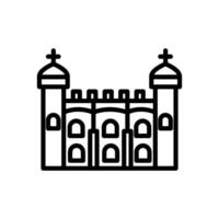 Torre di Londra icona nel vettore. logotipo vettore