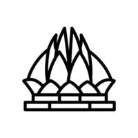 loto tempio icona nel vettore. logotipo vettore