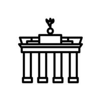 Brandeburgo cancello icona nel vettore. logotipo vettore