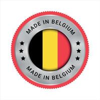 fatto nel Belgio vettore logo. Belgio bandiera logo