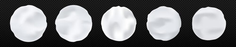 3d realistico palla di neve bianca vettore