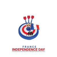 indipendenza giorno di Francia. indipendenza giorno creativo design per sociale media inviare vettore