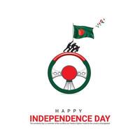 indipendenza giorno di bangladesh. indipendenza giorno creativo design per sociale media inviare. vettore