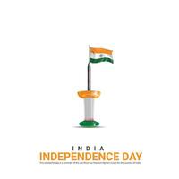 indipendenza giorno di India. indipendenza giorno creativo design per sociale media inviare vettore